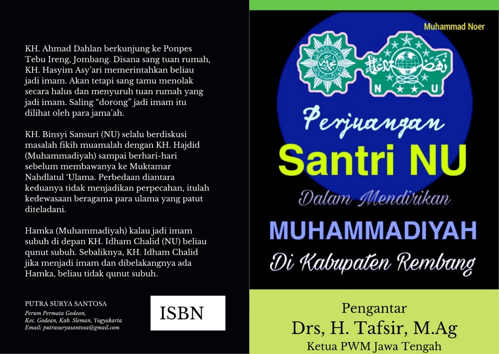 Sampul Perjuangan santri NU Dalam Mendirikan Muhammadiyah Di Kabupaten Rembang