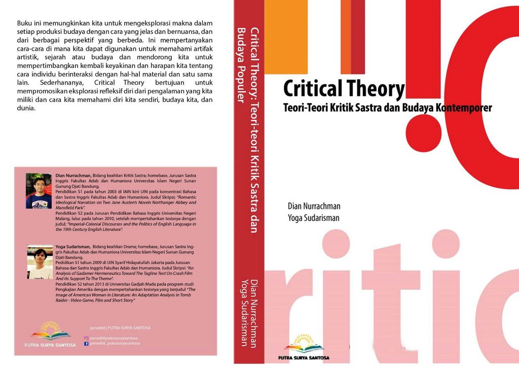 Sampul Critical Theory: Teori-Teori Kritik Sastra dan Budaya Kontemporer