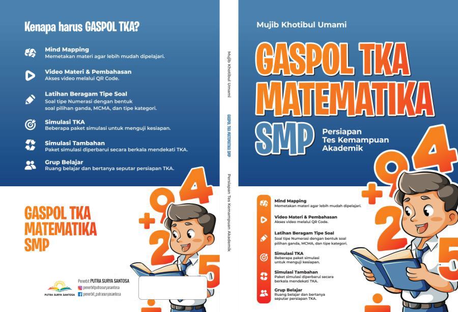 Sampul GASPOL TKA MATEMATIKA SMP: Persiapan Tes Kemampuan Akademik