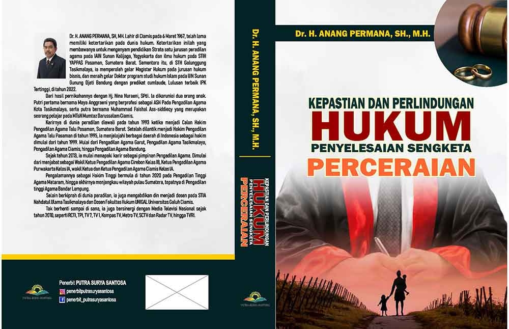 Sampul KEPASTIAN DAN PERLINDUNGAN HUKUM PENYELESAIAN SENGKETA PERCERAIAN