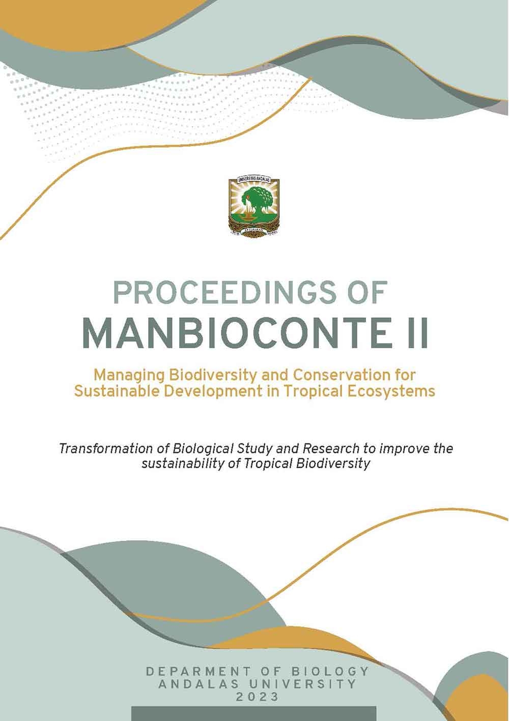 Sampul Proceedings of Managing Biodiversity and Conservation for Sustainable Development in Tropical Ecosystems (MANBIOCONTE) II