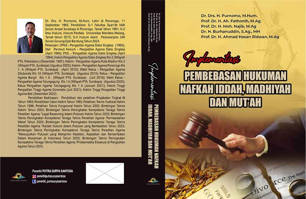 Sampul IMPLEMENTASI PEMBEBASAN HUKUMAN NAFKAH IDDAH, NAFKAH MADHIYAH DAN MUT’AH