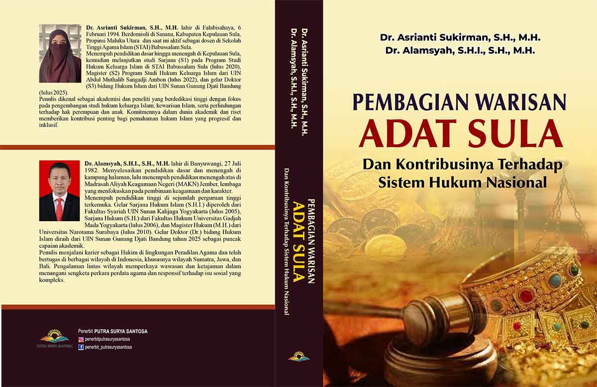Sampul PEMBAGIAN WARISAN ADAT SULA DAN KONTRIBUSINYA TERHADAP SISTEM HUKUM NASIONAL