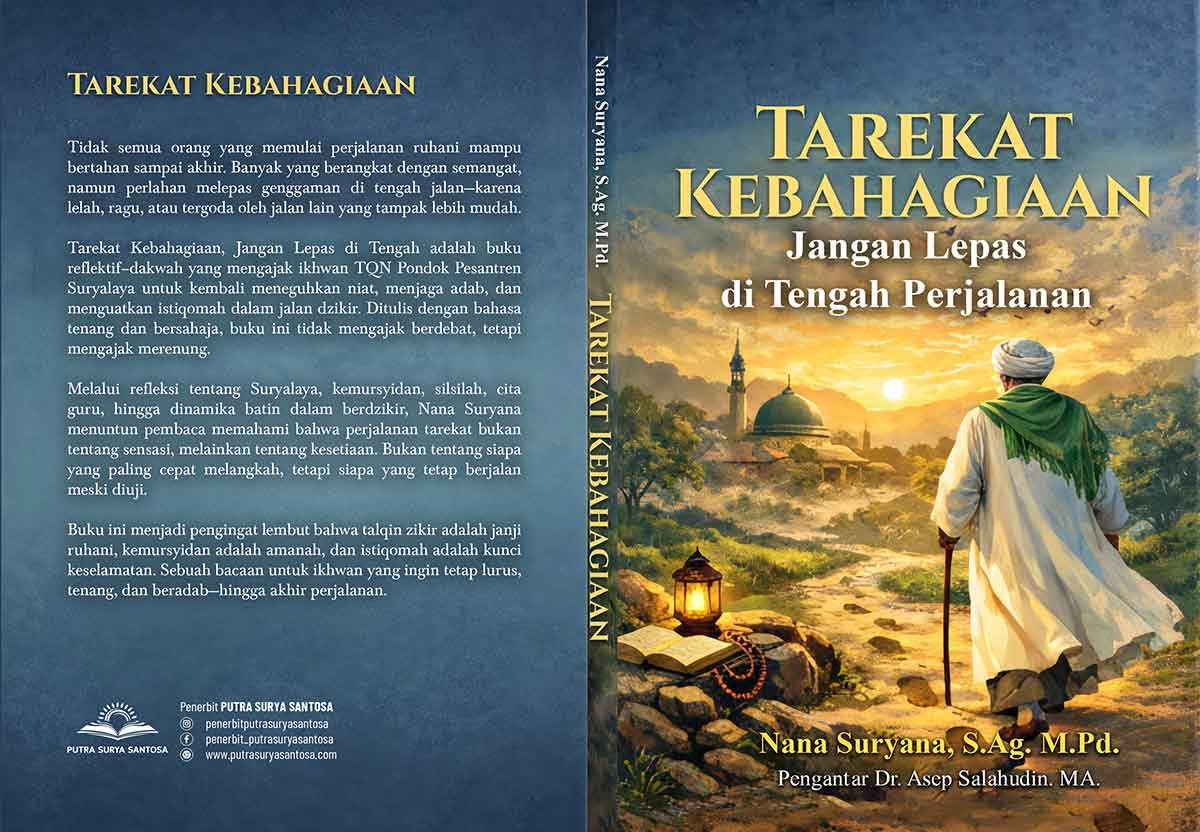 Sampul TAREKAT KEBAHAGIAAN  Jangan Lepas di Tengah Perjalanan